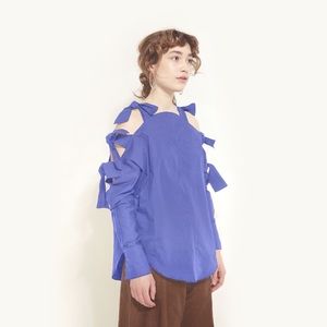 fabiana pigna  cass tie sleeve cotton blouse s